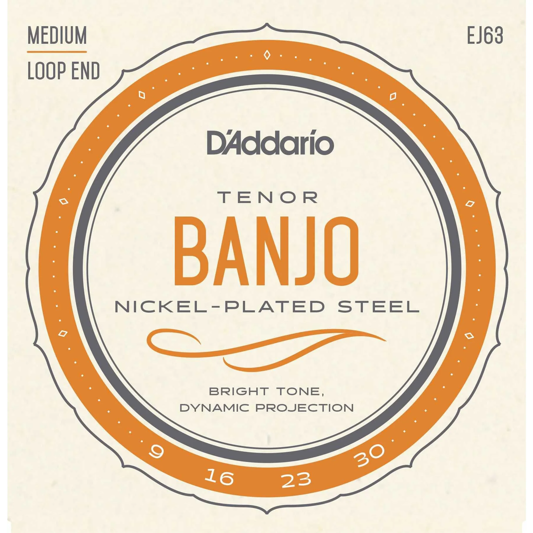D'Addario EJ63 Nickel Plated Steel Tenor Banjo Strings, Medium - Image 2