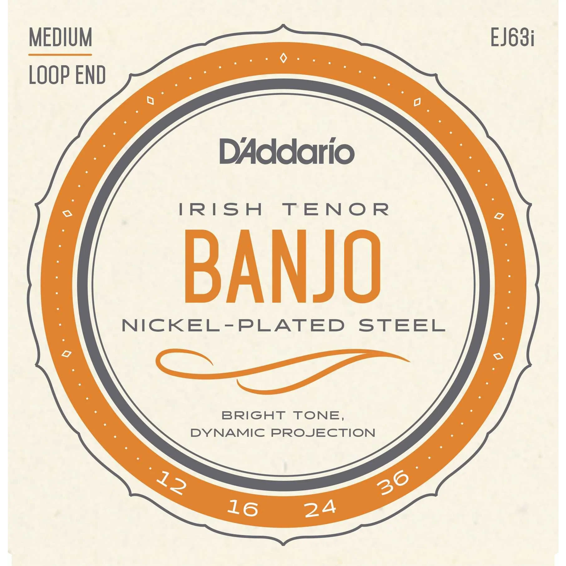 D'Addario EJ63I Nickel Plated Steel Irish Tenor Banjo Strings, Medium - Image 2
