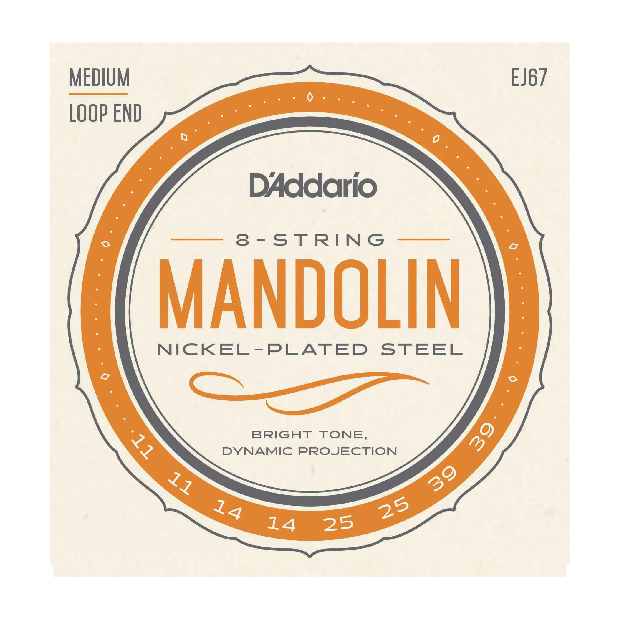 D'Addario EJ37 Nickel Plated Steel Mandolin Strings, Medium - Image 2