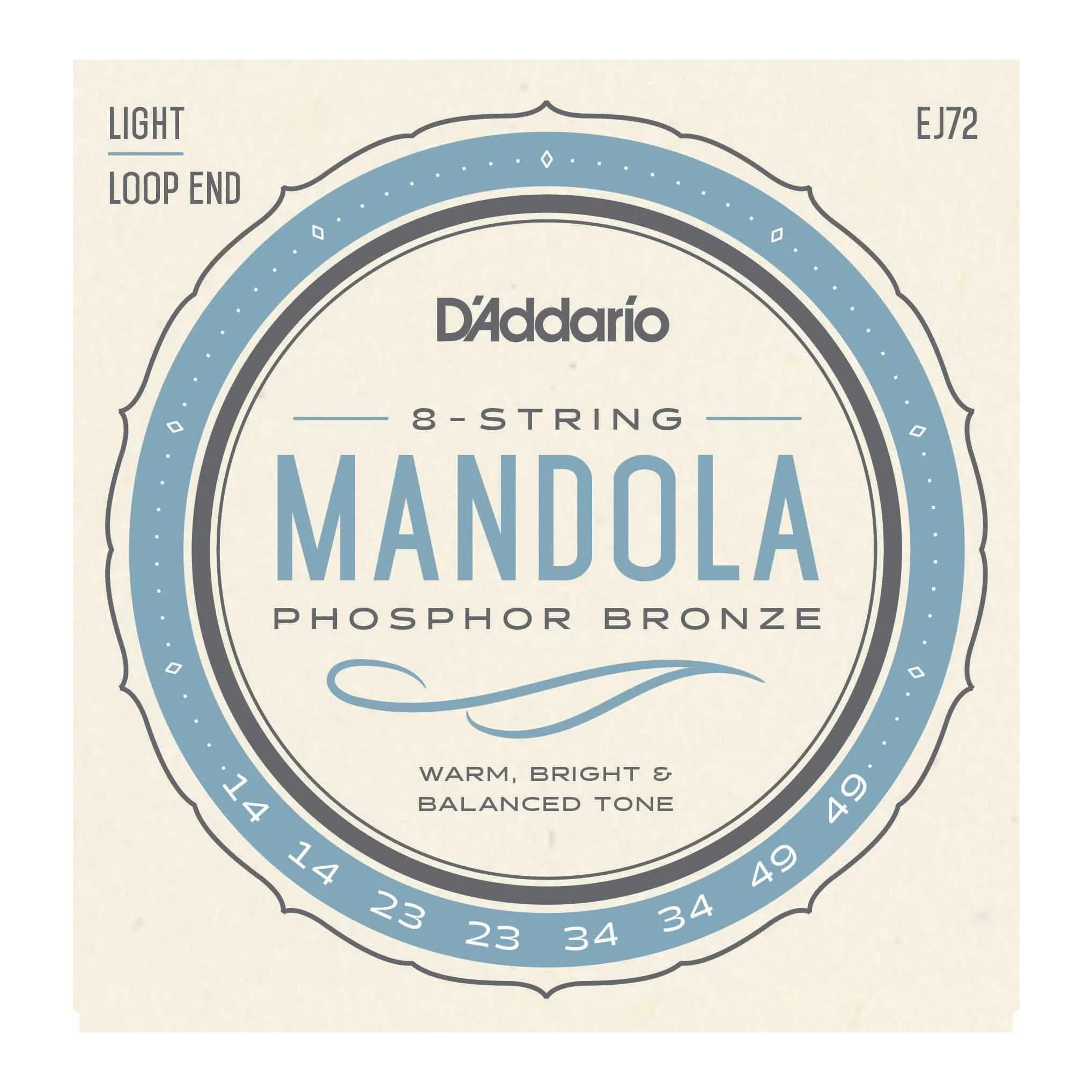 D'Addario EJ72 Phosphor Bronze Mandola Strings, Light - Image 2