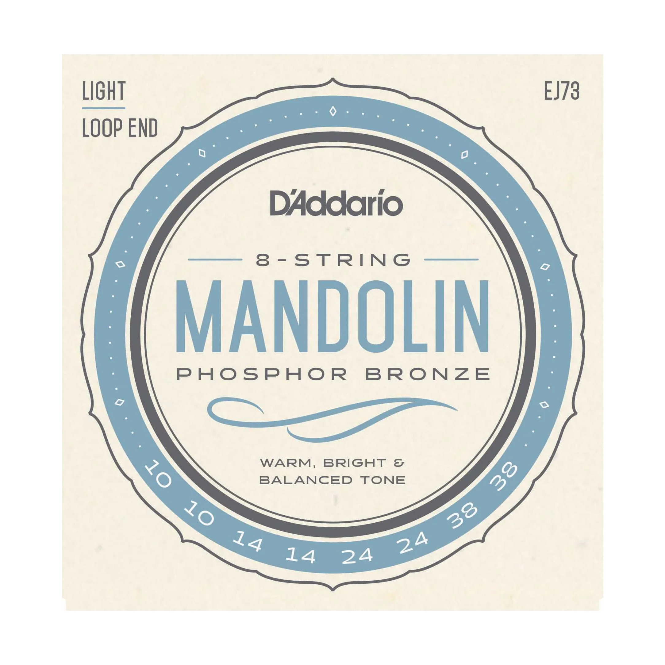 D'Addario EJ73 Phosphor Bronze Mandolin Strings, Light - Image 2