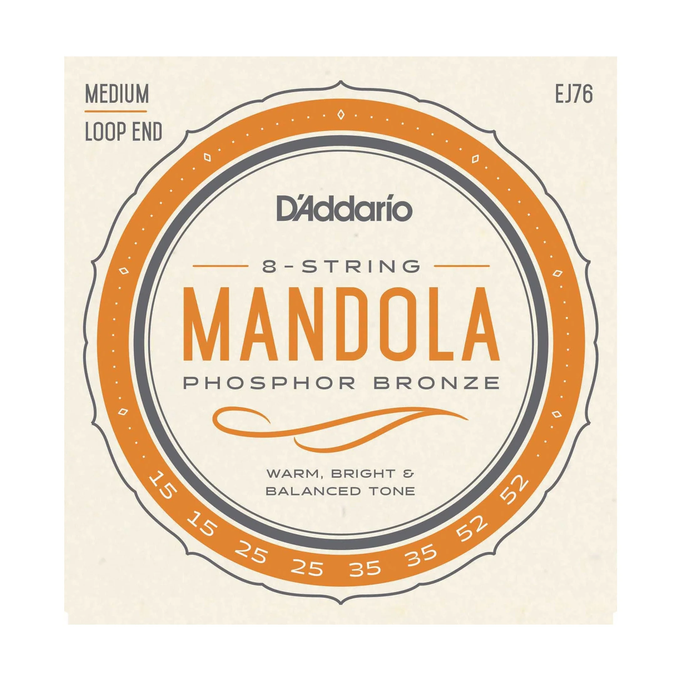 D'Addario EJ76 Phosphor Bronze Mandola Strings, Medium