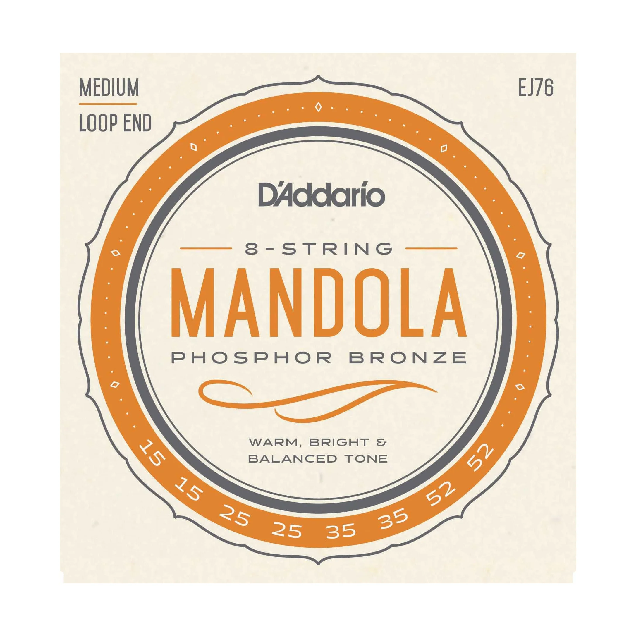 D'Addario EJ76 Phosphor Bronze Mandola Strings, Medium - Image 2