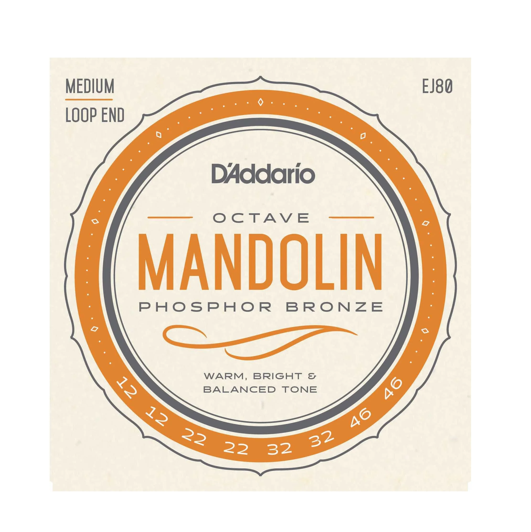 D'Addario EJ80 Phosphor Bronze Octave Mandolin Strings, Medium - Image 2