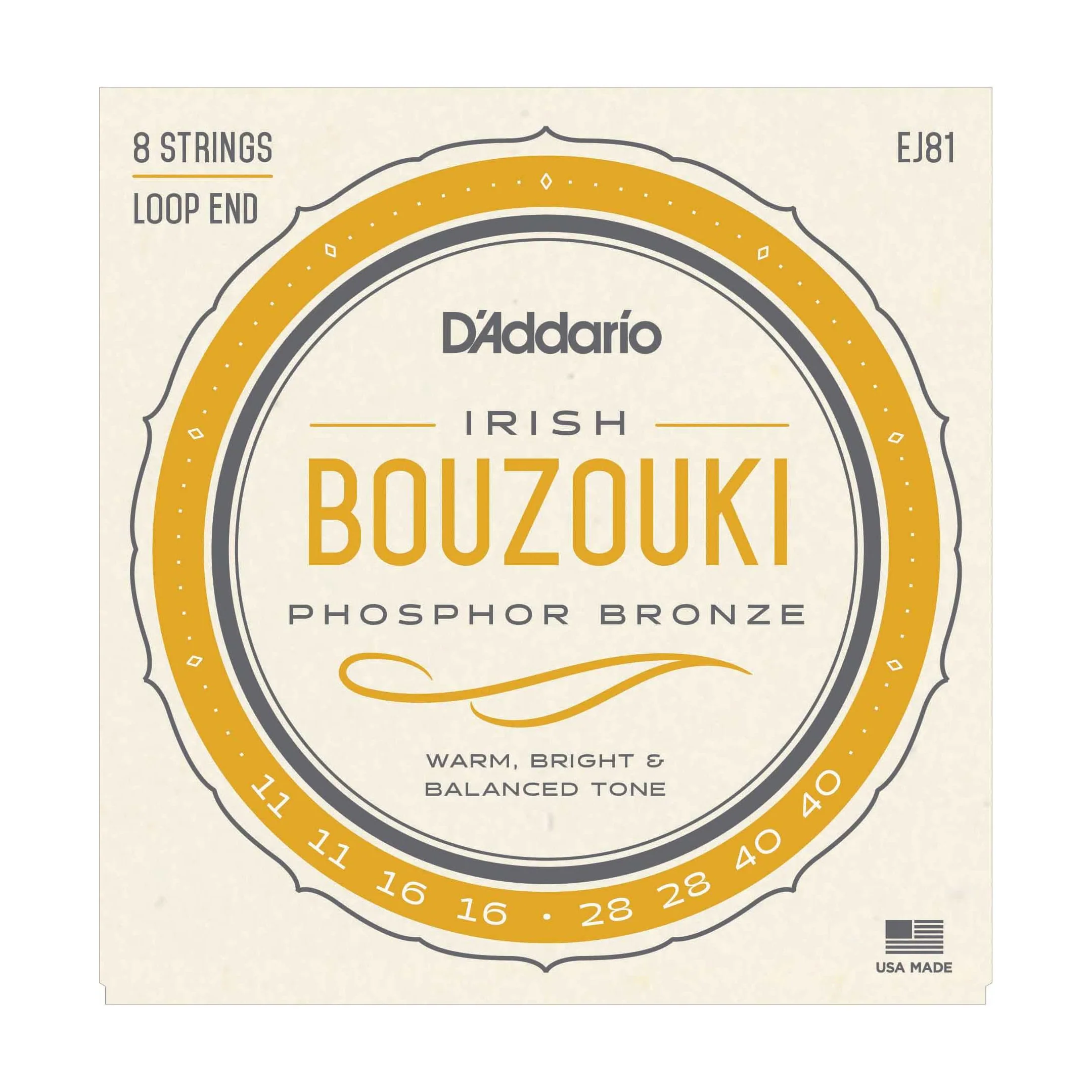 D'Addario EJ81 Phosphor Bronze Irish Bouzouki Strings - Image 2