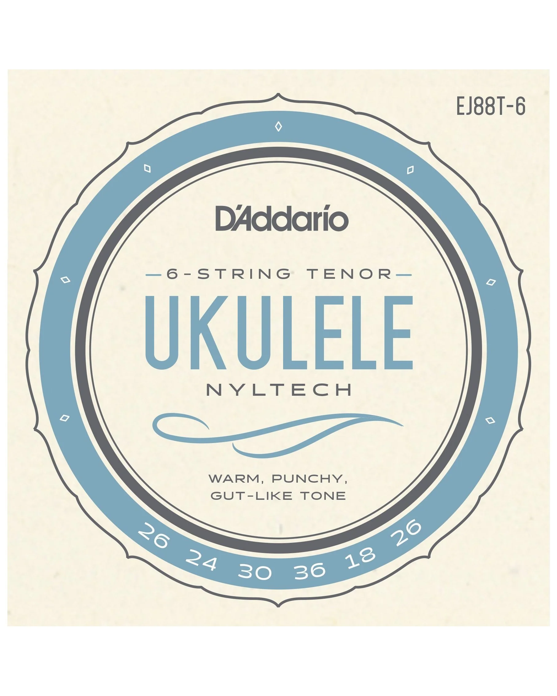 D'Addario EJ88T-6 Nyltech 6-String Tenor Ukulele Strings - Image 2