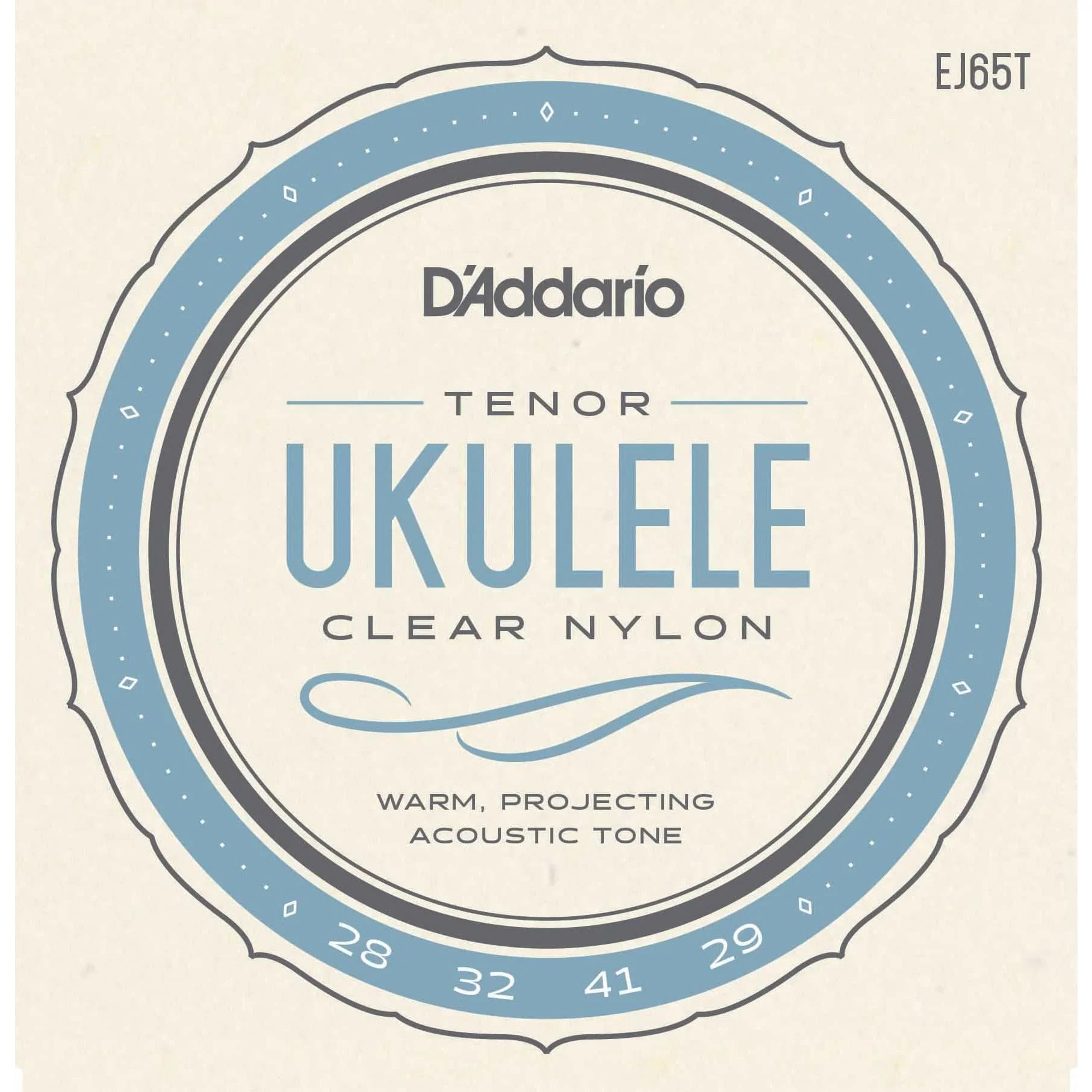 D'Addario EJ65T Clear Nylon Tenor Ukulele Strings