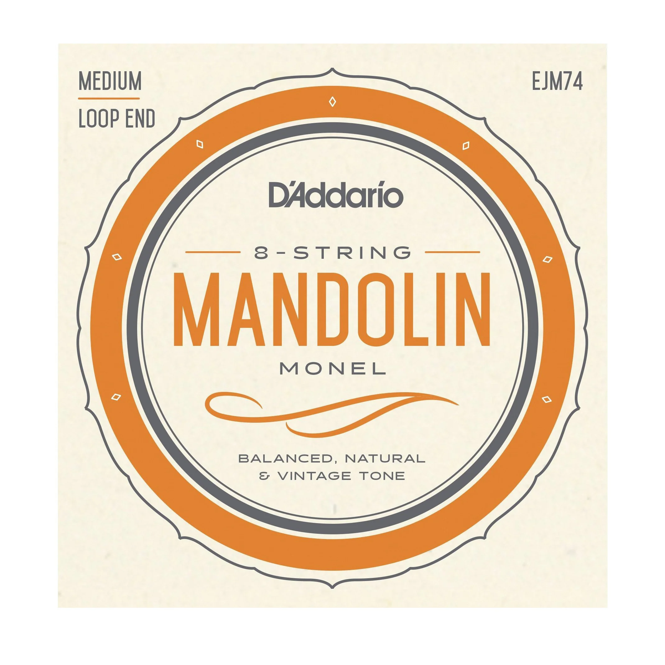 D'Addario EJM74 Monel Mandolin Strings, Medium - Image 2