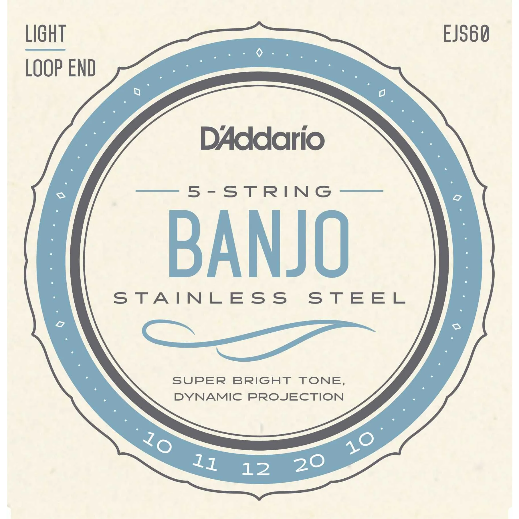 D'Addario EJS60 Stainless Steel Banjo Strings, Light - Image 2