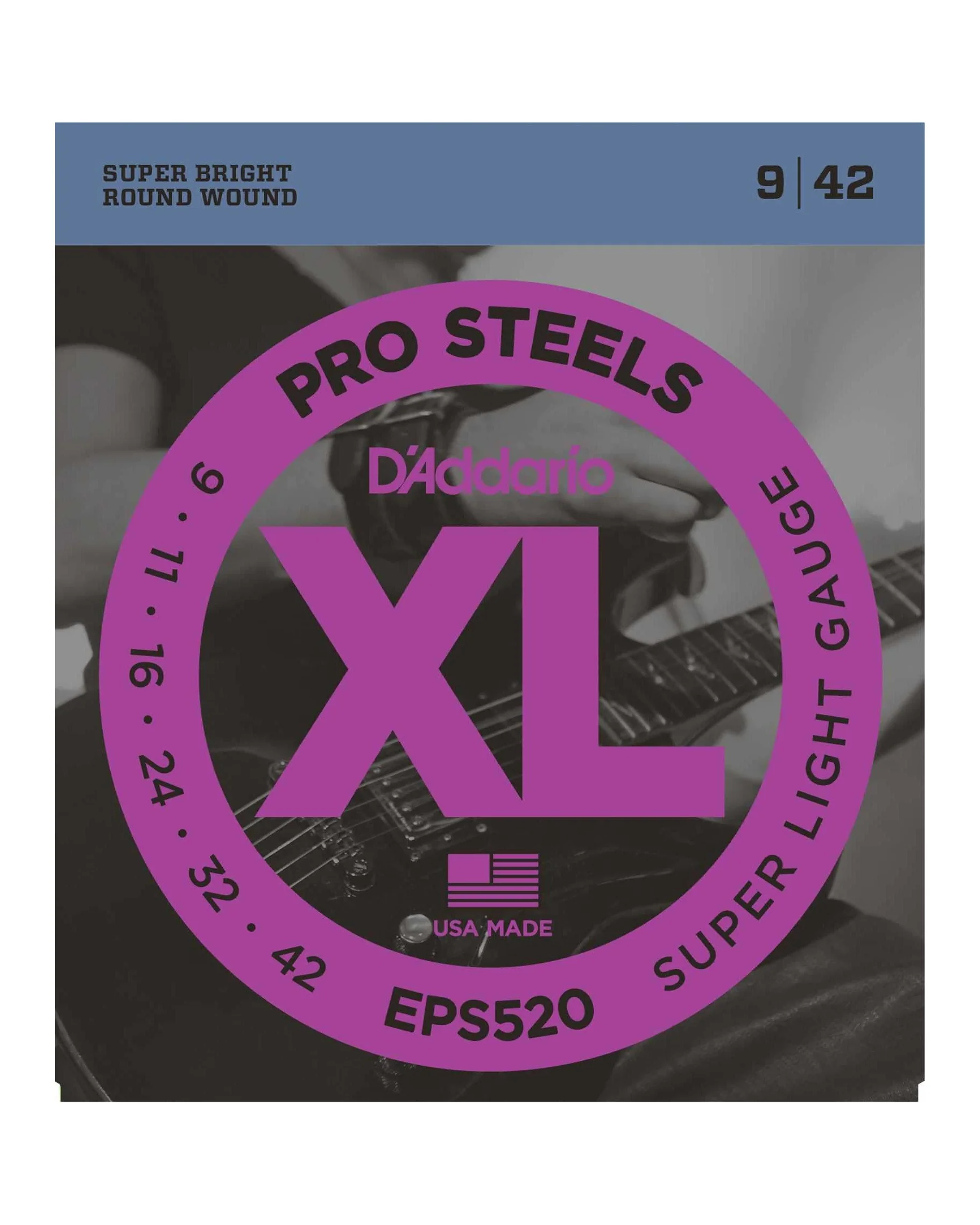 D'Addario EPS520 Steel Electric Guitar Strings, Super Light - Image 2