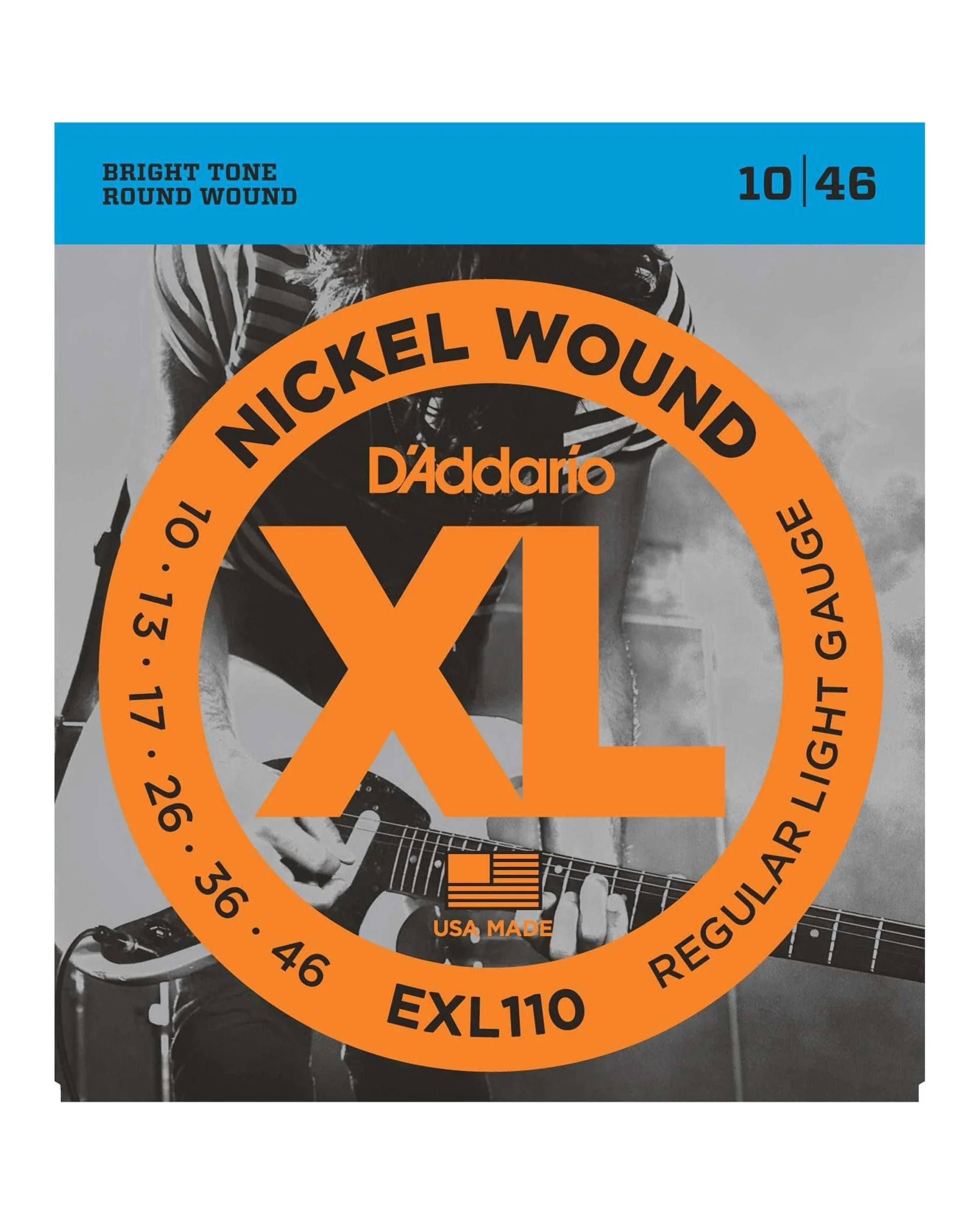 D'Addario EXL110 Nickel Electric Guitar Strings, Light