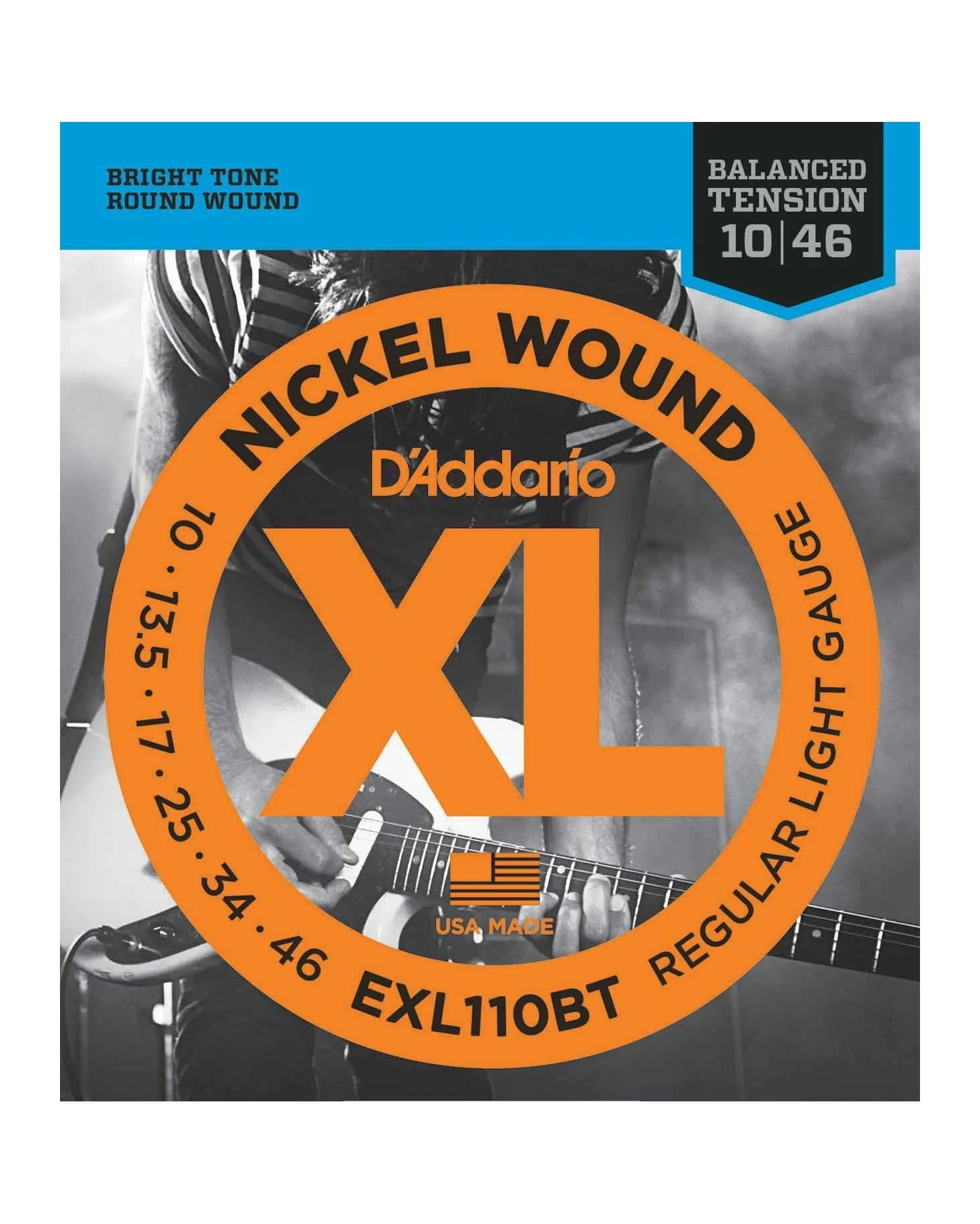 D'Addario EXL110BT Nickel Balanced Tension Electric Guitar Strings, Light - Image 2