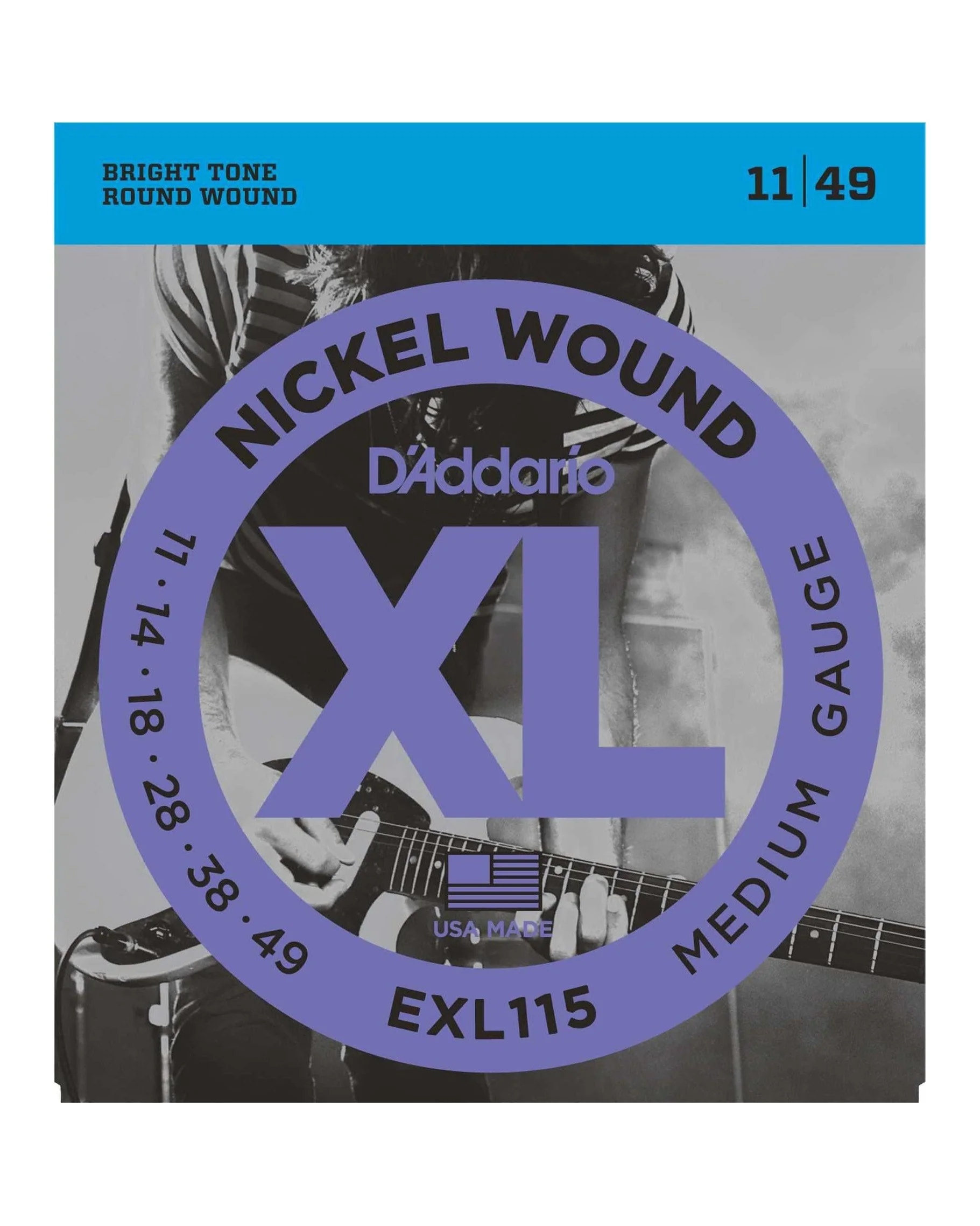 D'Addario EXL115 Nickel Electric Guitar Strings, Medium