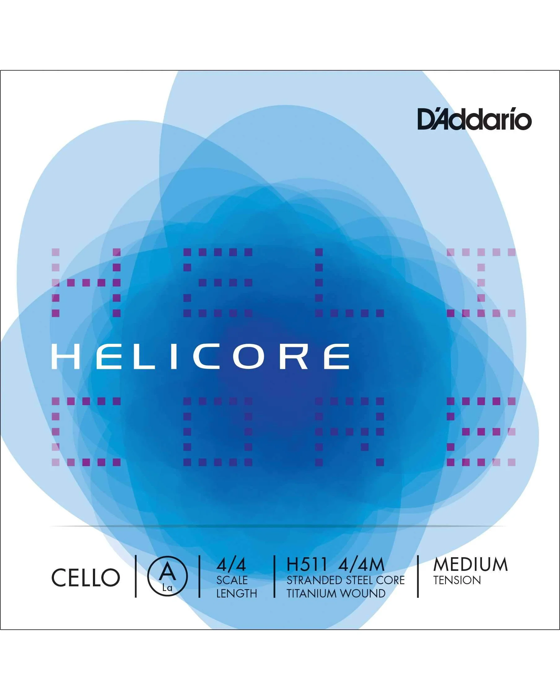 D'Addario H511 Helicore 4/4 Single Cello "A" String, Medium - Image 2