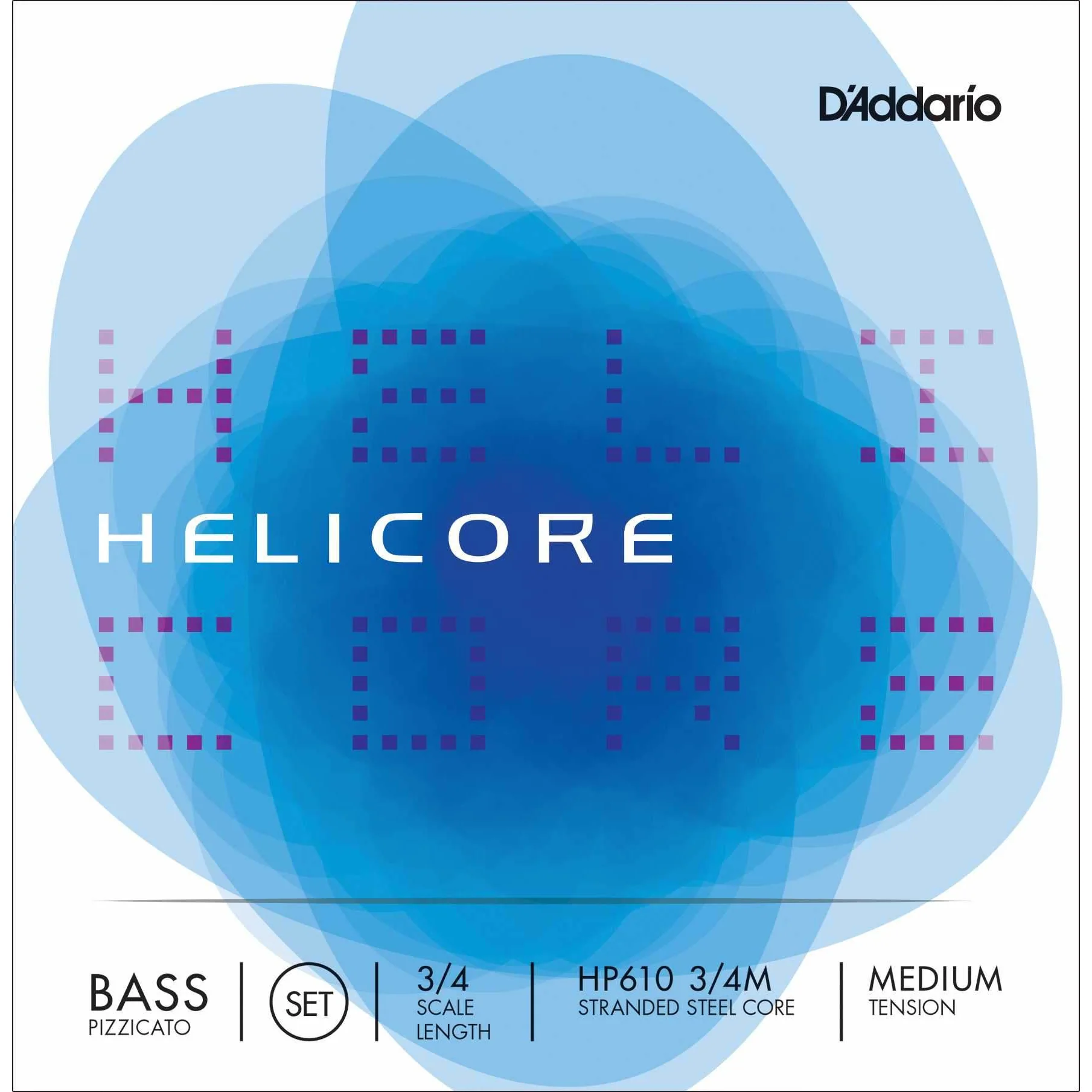D'Addario HP610 Helicore 3/4 Pizzicato Bass Strings, Medium - Image 2