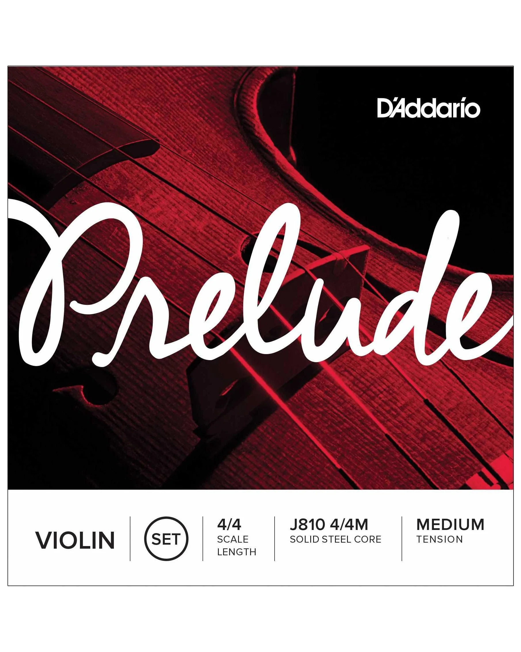 D'Addario J810 Steel Core 4/4 Violin Strings, Medium - Image 2