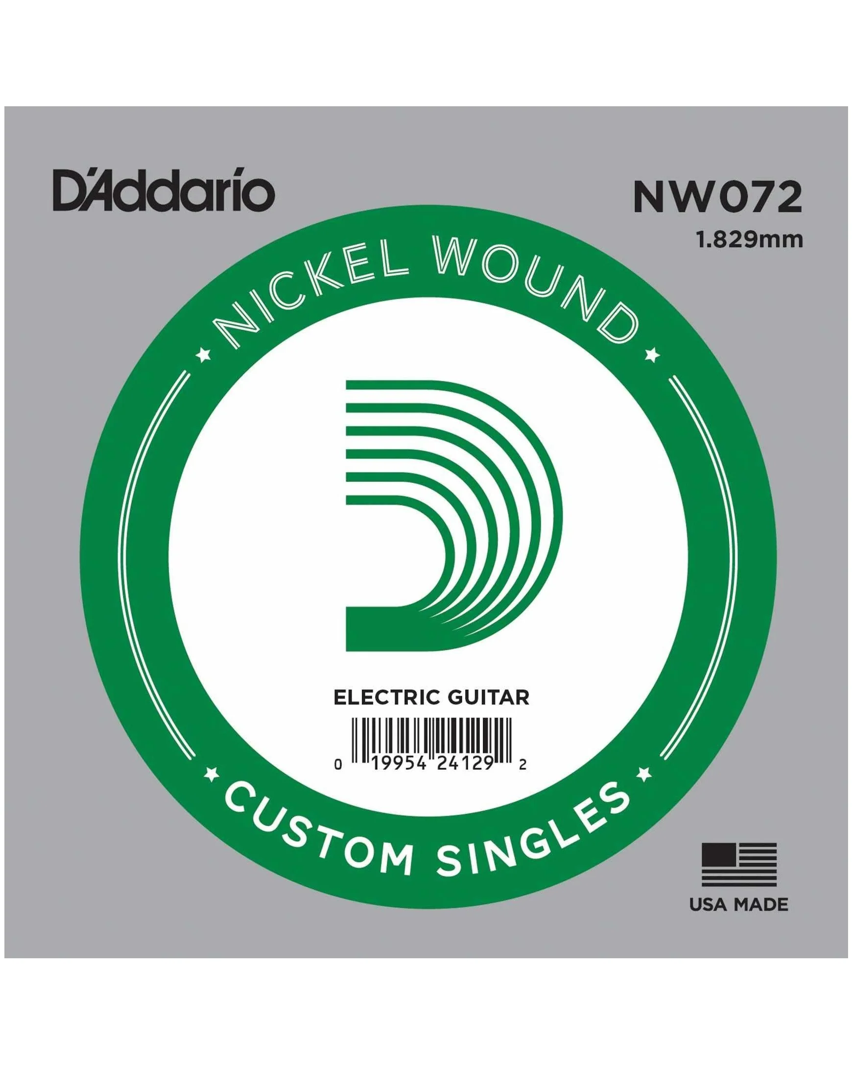 D'Addario NW072 Nickel Wound Ball End Single String, .072 - Image 2