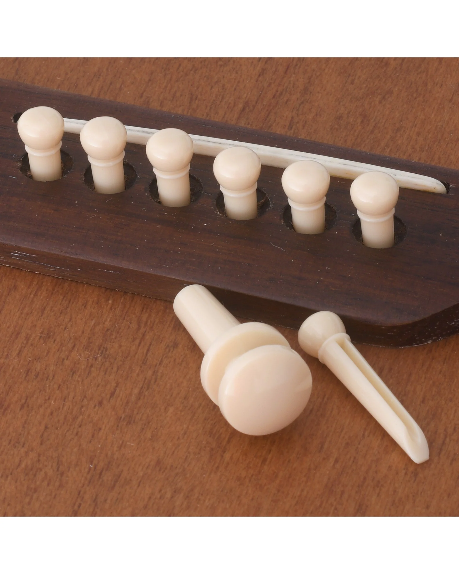 D'Addario Bridge Pin Set for Acoustic Guitar, Ivory - Image 2