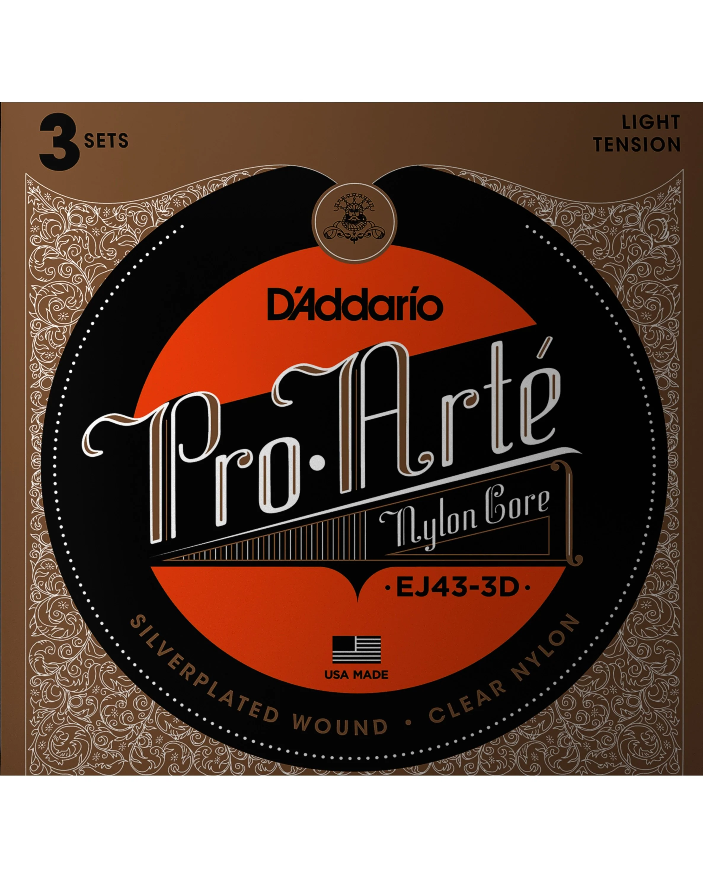 D'Addario EJ43 Pro-Arte Classical Acoustic Guitar Strings, Light Tension (3-Pack) - Image 2