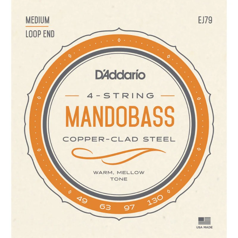 D'Addario EJ79 Copper Clad Steel Mandobass Strings, Medium - Image 2