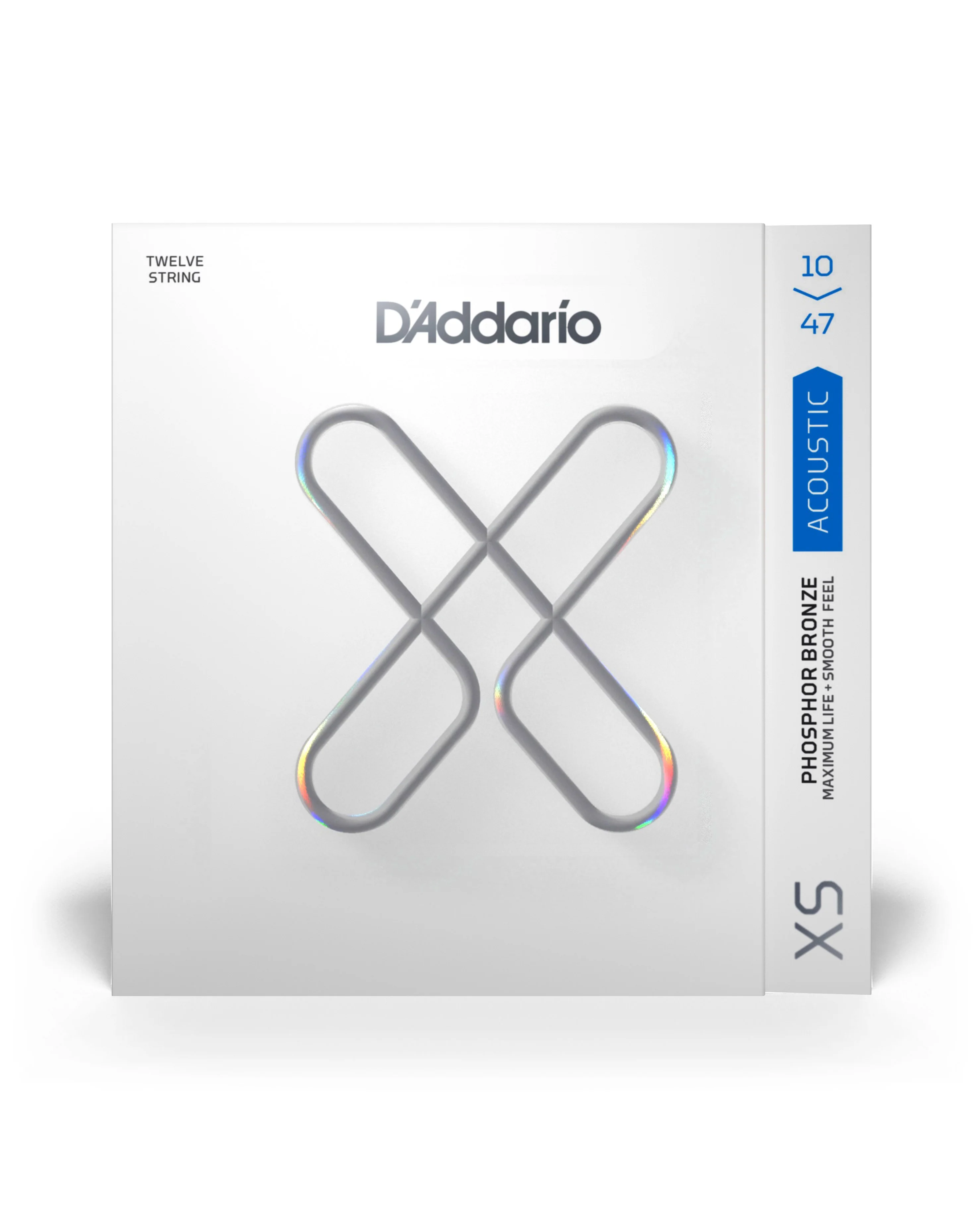 D'Addario XSAPB1047-12 Phosphor Bronze Coated 12-String Acoustic Guitar Strings, Light - Image 2