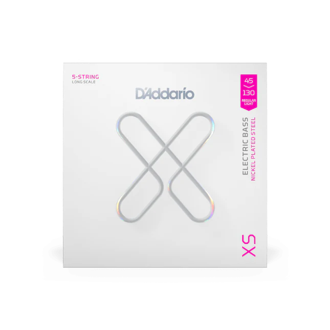 D'Addario XSB45130 Nickel Coated Long Scale 5-String Electric Bass Guitar Strings, Light - Image 2