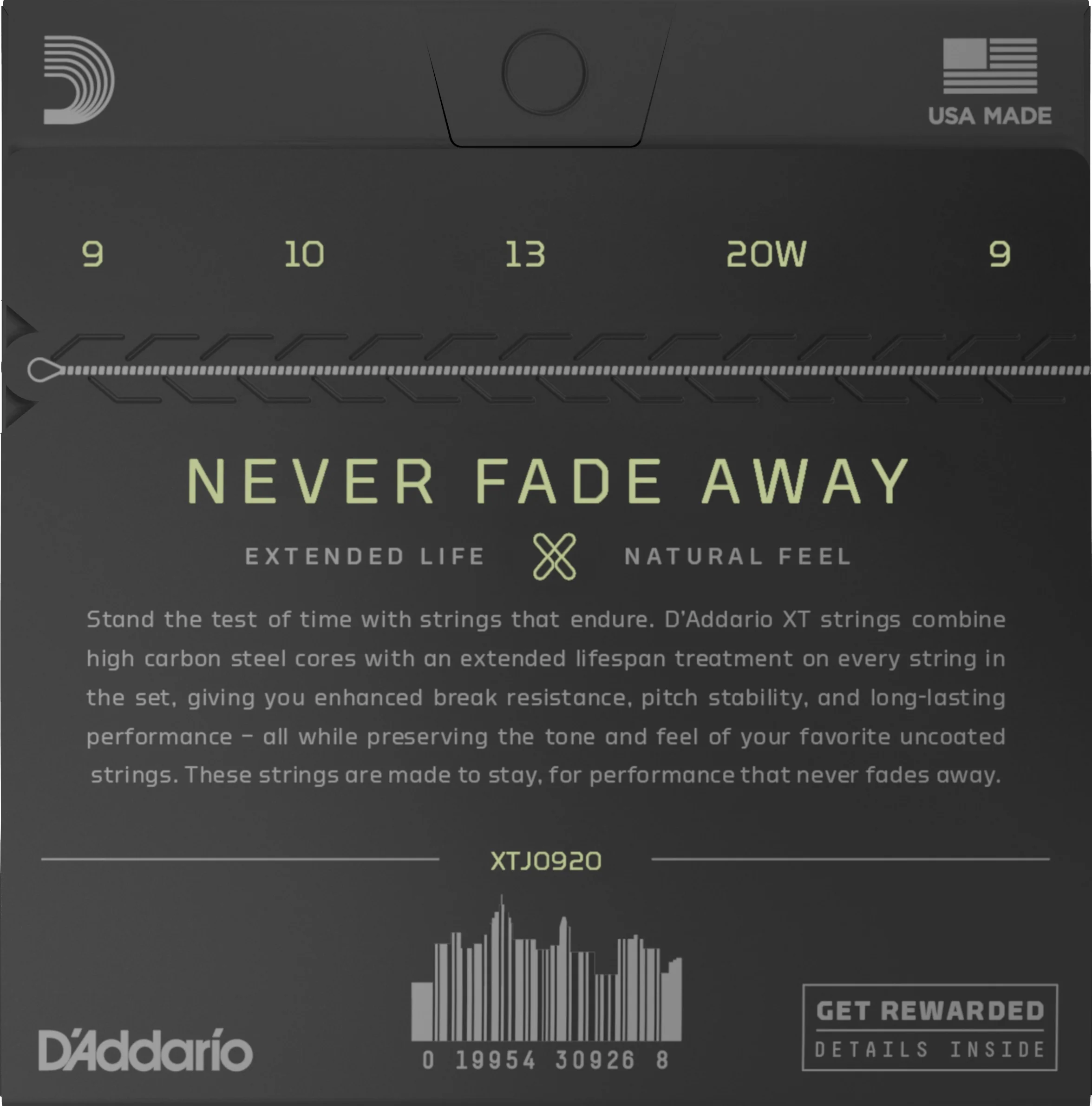 D'Addario XTJ0920 Nickel Plated Steel Coated Banjo Strings, Light - Image 3