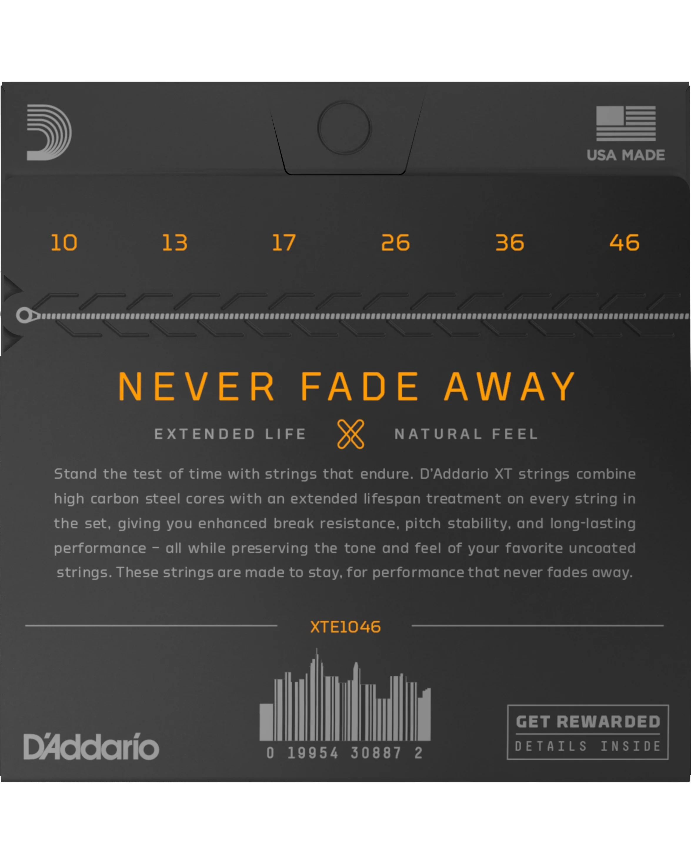 D'Addario XTE1046 Nickel Coated Electric Guitar Strings, Light - Image 3