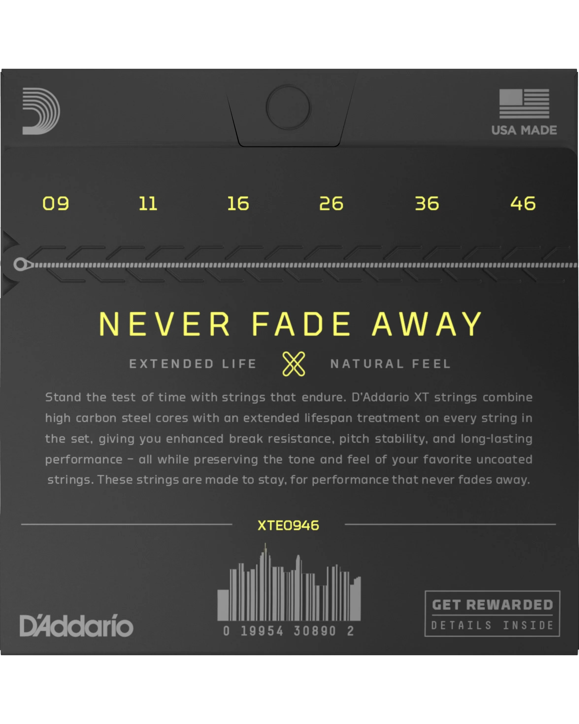 D'Addario XTE0946 Nickel Coated Electric Guitar Strings, Super Light Top/Regular Bottom - Image 2