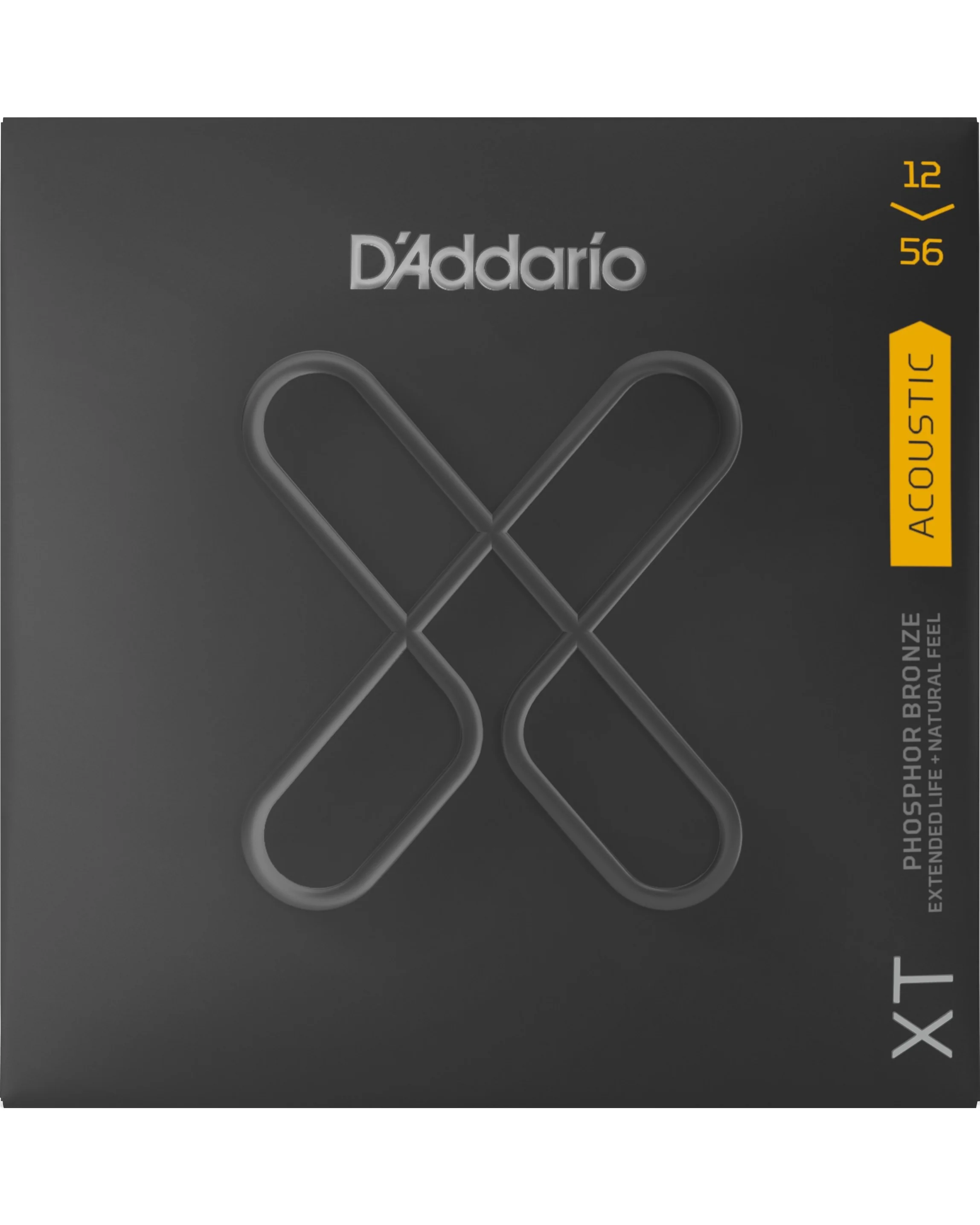 D'Addario XTAPB1256 Phosphor Bronze Coated Acoustic Guitar Strings, Light Top/Medium Bottom - Image 2