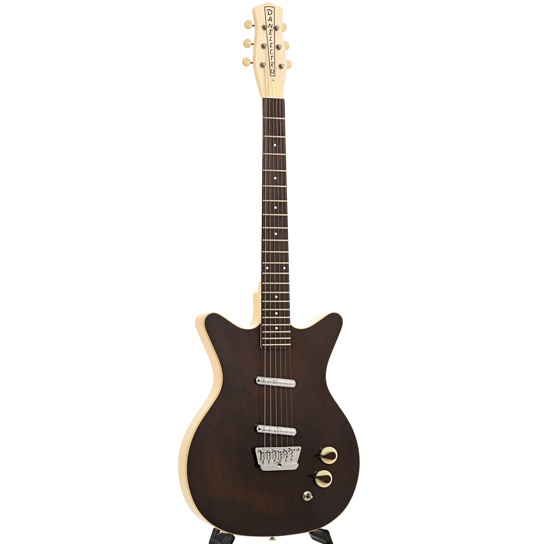 Danelectro '59 Divine Electric Guitar, Dark Walnut - Image 3