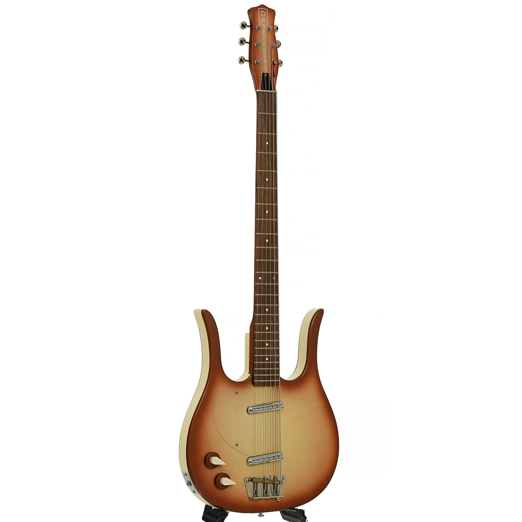 Danelectro Longhorn 6-String LH Electric Bass (2008) - Image 3