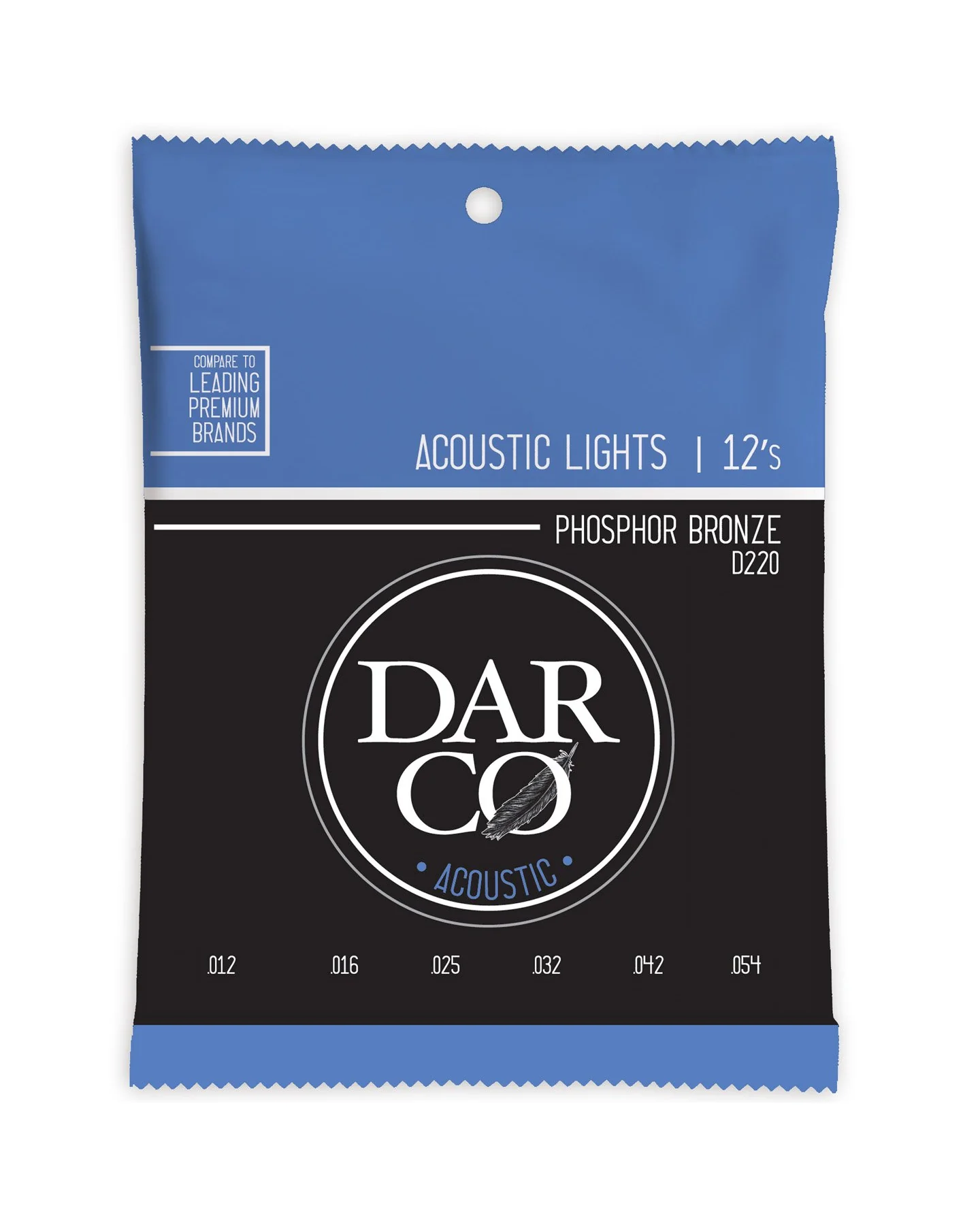 Darco D220 Phosphor Bronze Acoustic Guitar Strings, Light - Image 2
