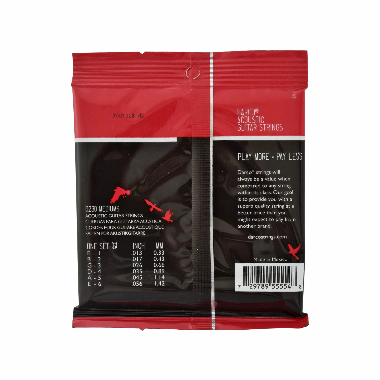Darco D230 Phosphor Bronze Acoustic Guitar Strings, Medium - Image 3
