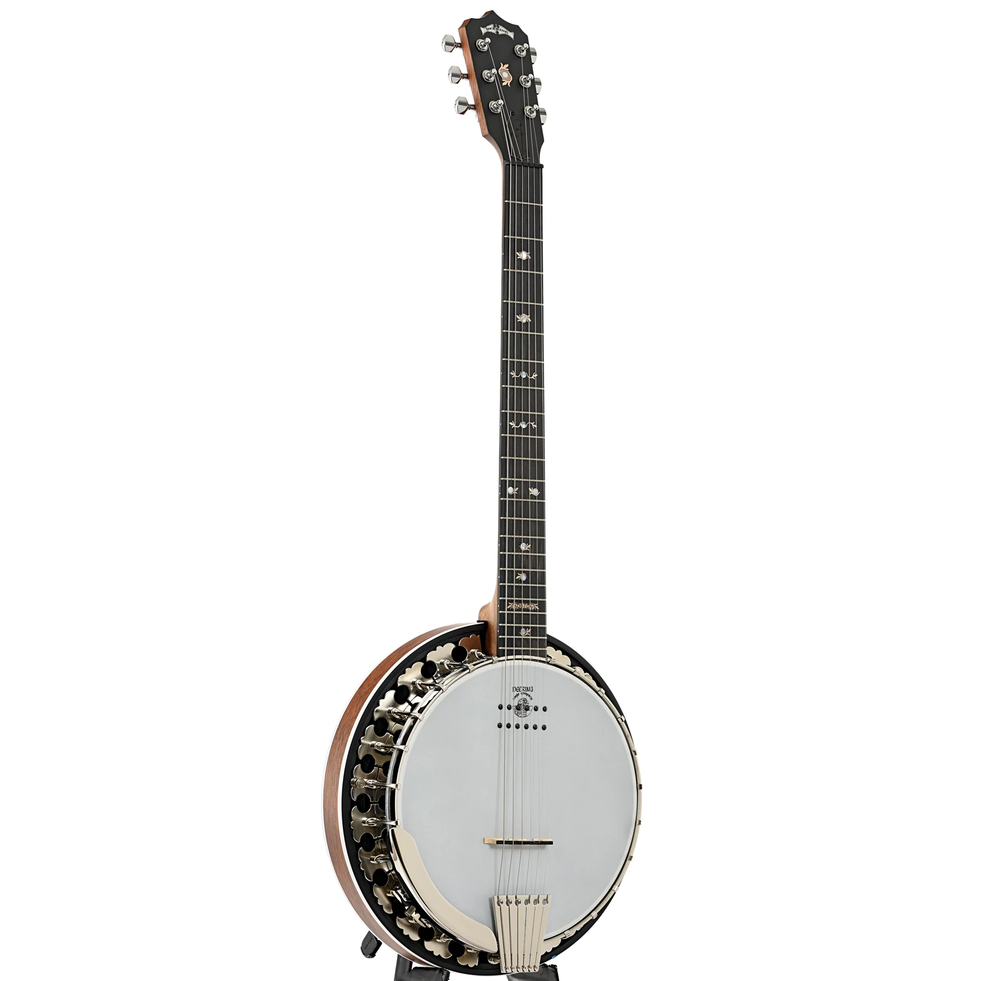 Deering Boston 6-String Acoustic-Electric Resonator Banjo Guitar & Case
