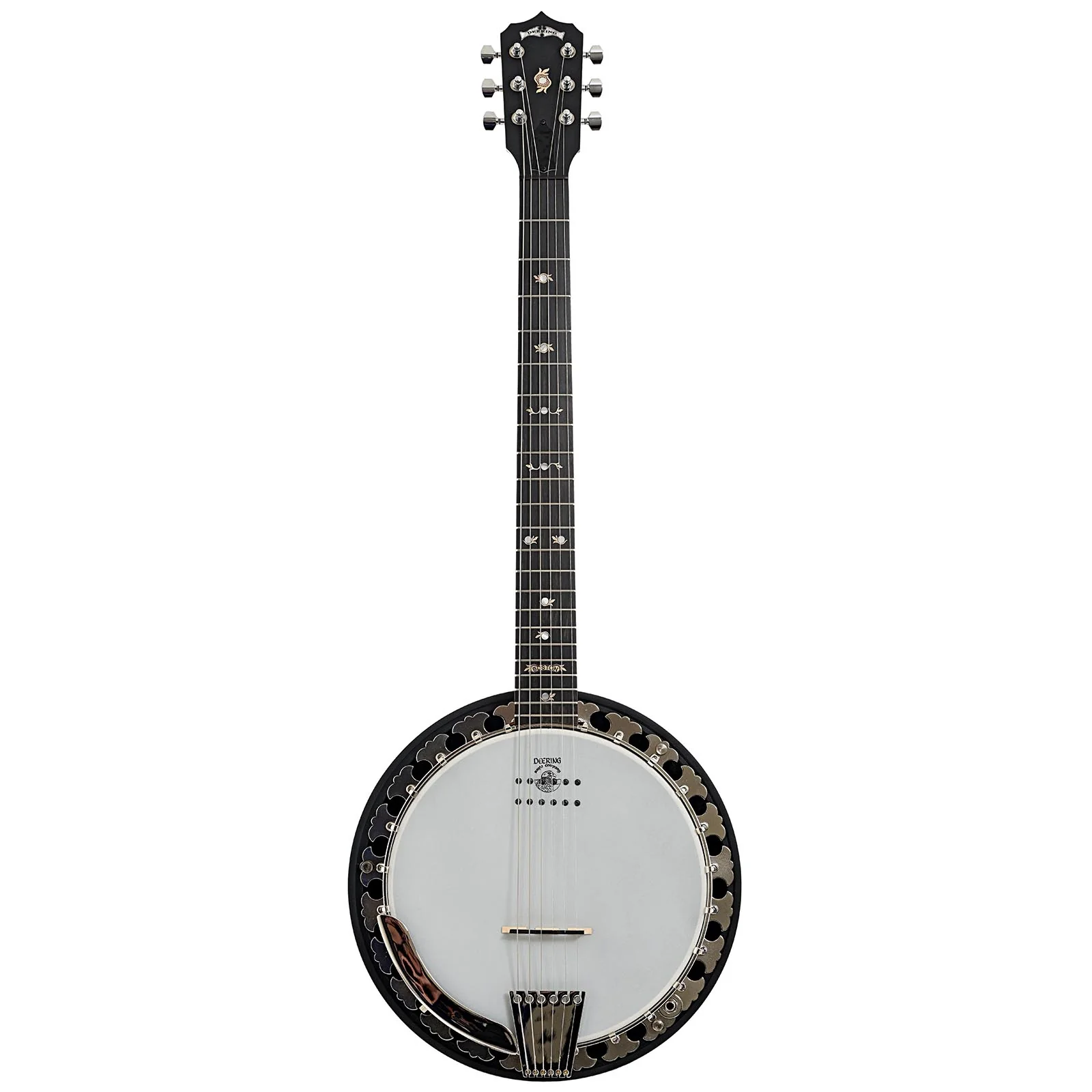 Deering Boston 6-String Acoustic-Electric Resonator Banjo Guitar & Case - Image 2