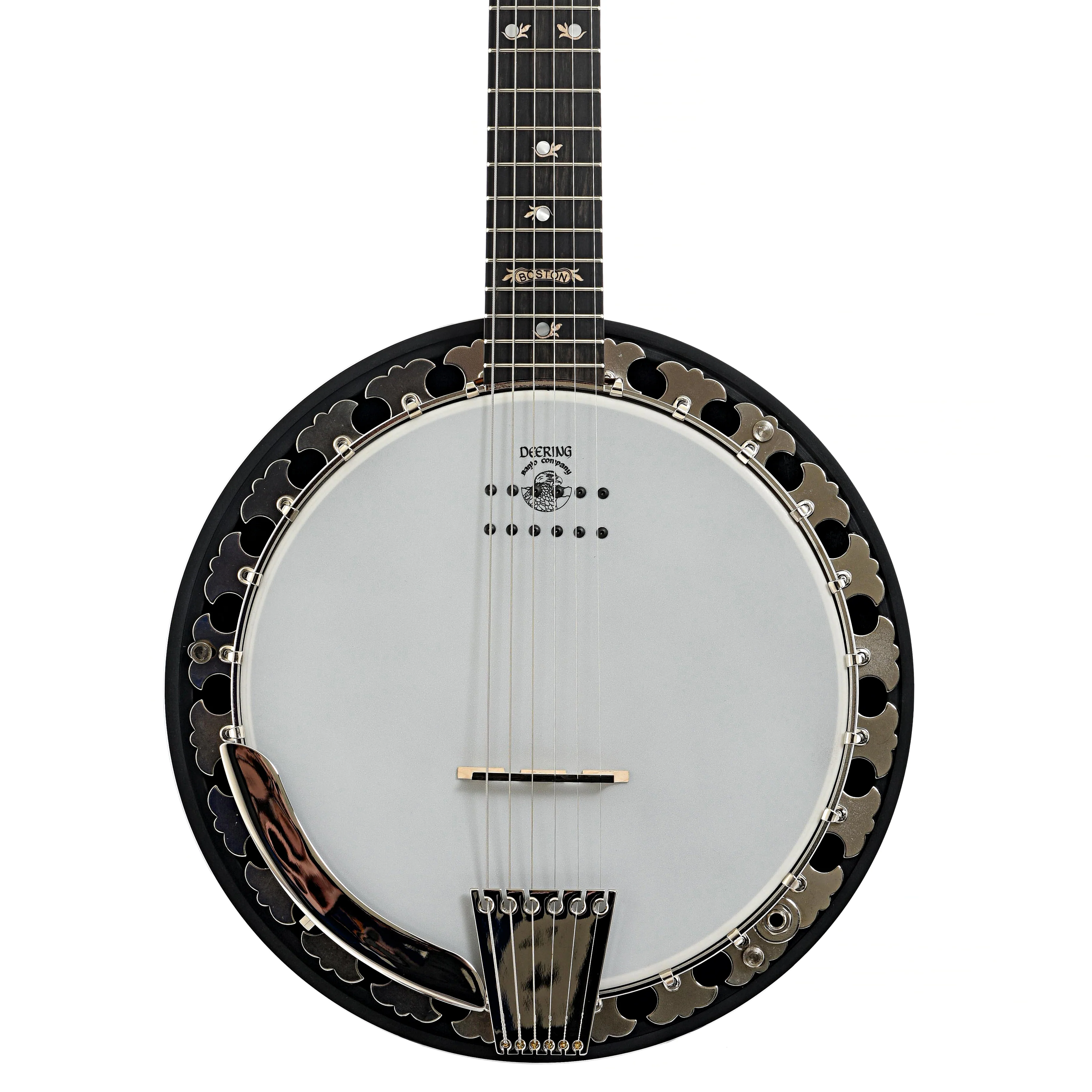 Deering Boston 6-String Acoustic-Electric Resonator Banjo Guitar & Case - Image 3