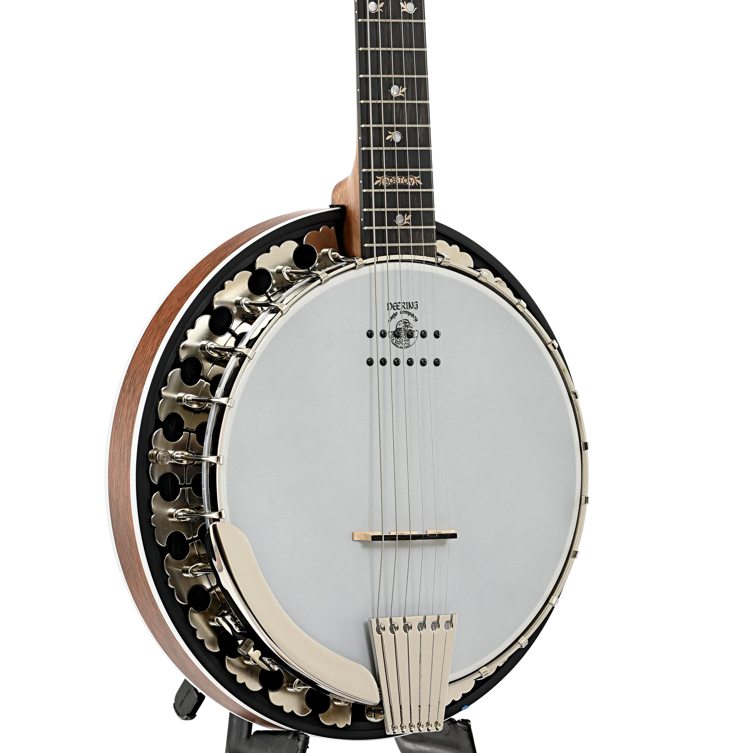 Deering Boston 6-String Acoustic-Electric Resonator Banjo Guitar & Case - Image 4