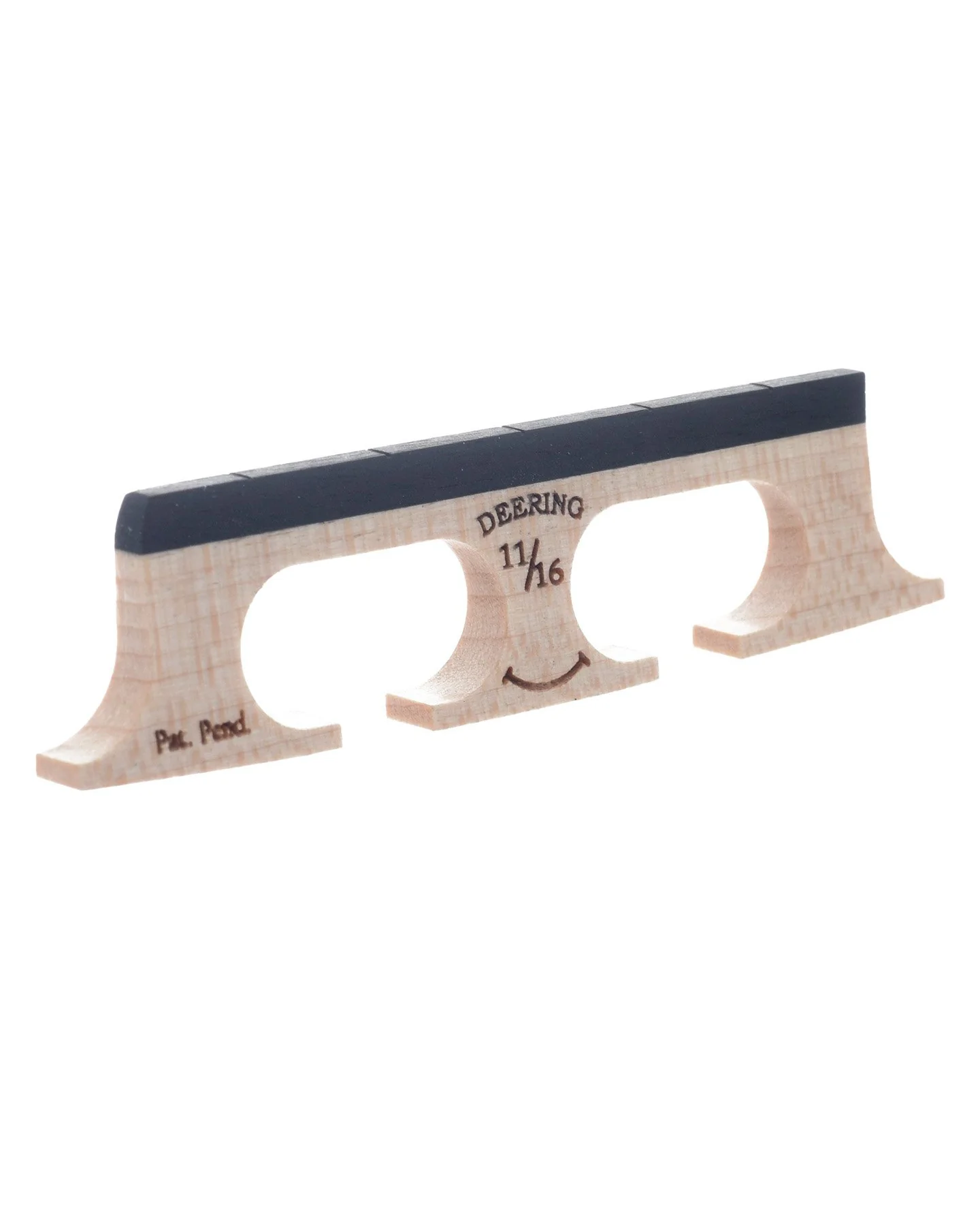 Deering Smile Crowe-Spaced Flat Top Banjo Bridge, 11/16in - Image 2