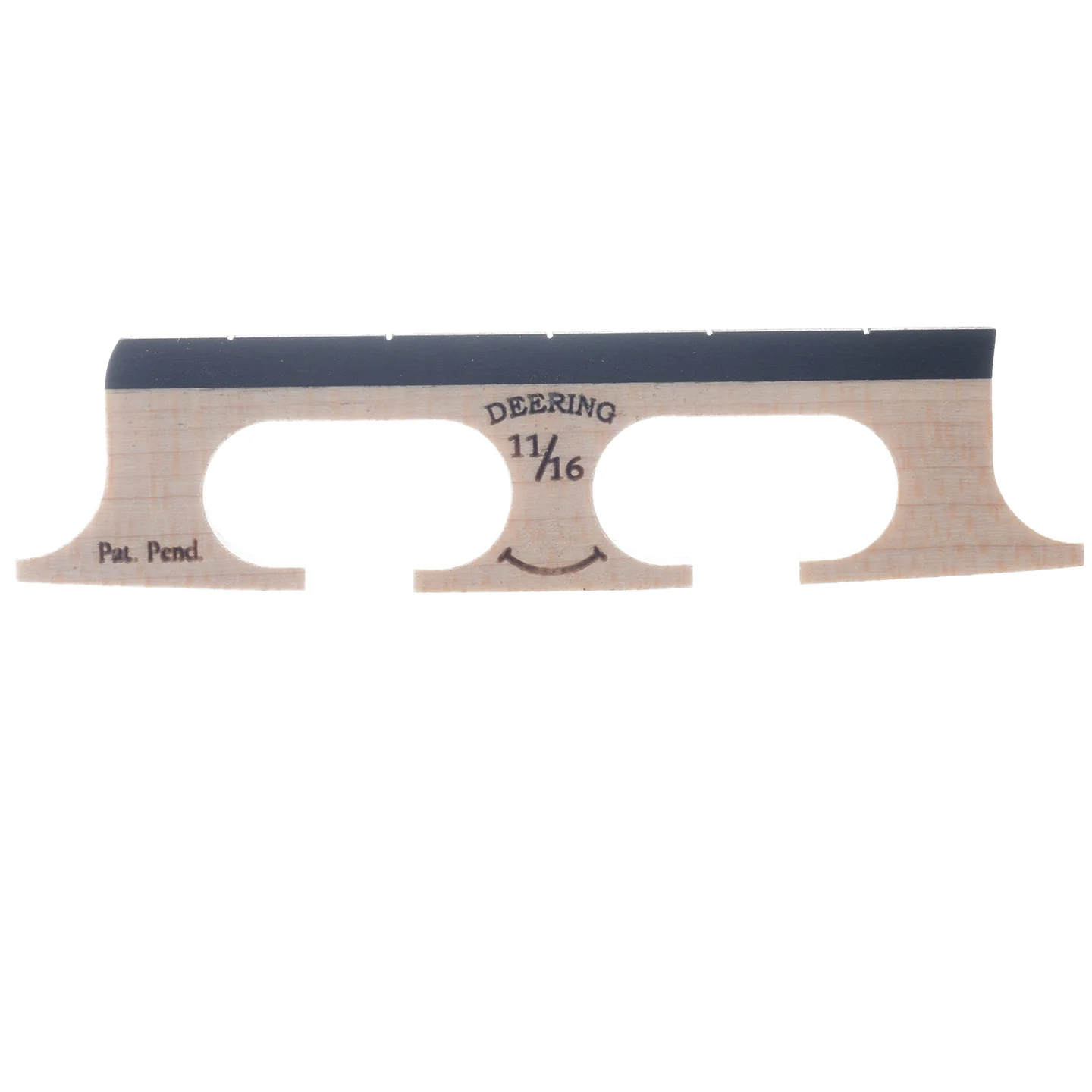 Deering Smile Crowe-Spaced Flat Top Banjo Bridge, 11/16in - Image 3