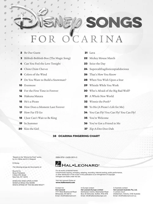 Disney Songs for Ocarina - Image 3