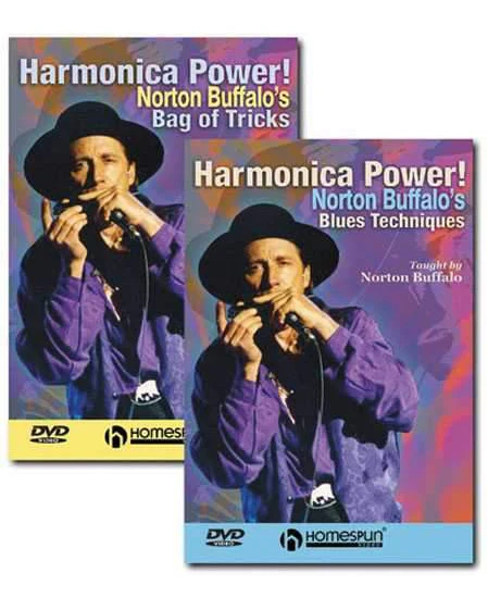 DIGITAL DOWNLOAD ONLY - Harmonica Power!: Two DVD Set - Norton Buffalo's Bag of Tricks & Blues Techniques
