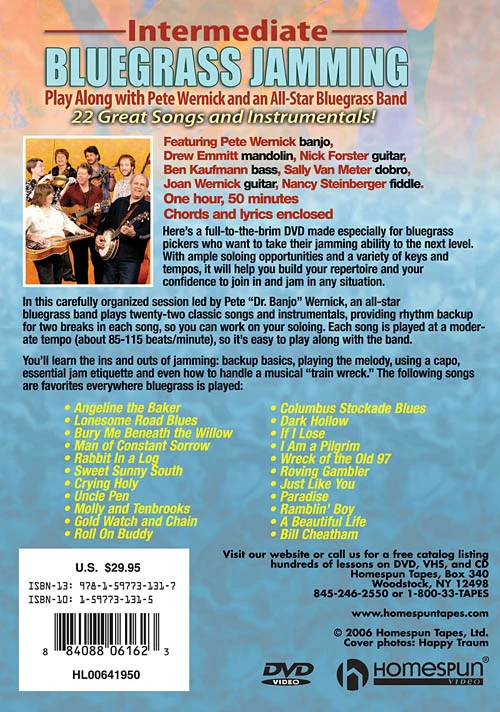 DVD - Intermediate Bluegrass Jamming - Play Along with Pete Wernick and an All-Star Bluegrass Band - Image 2