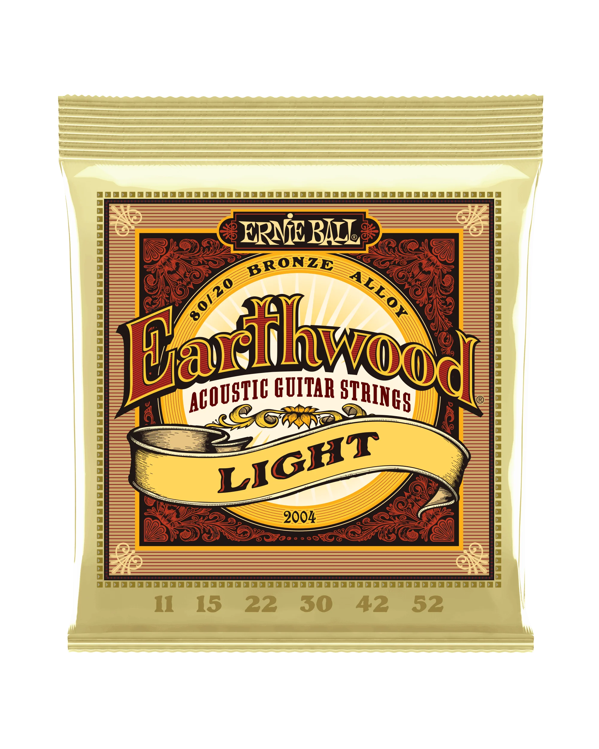 Ernie Ball 2004 Earthwood 80/20 Bronze Acoustic Guitar Strings, Light - Image 2