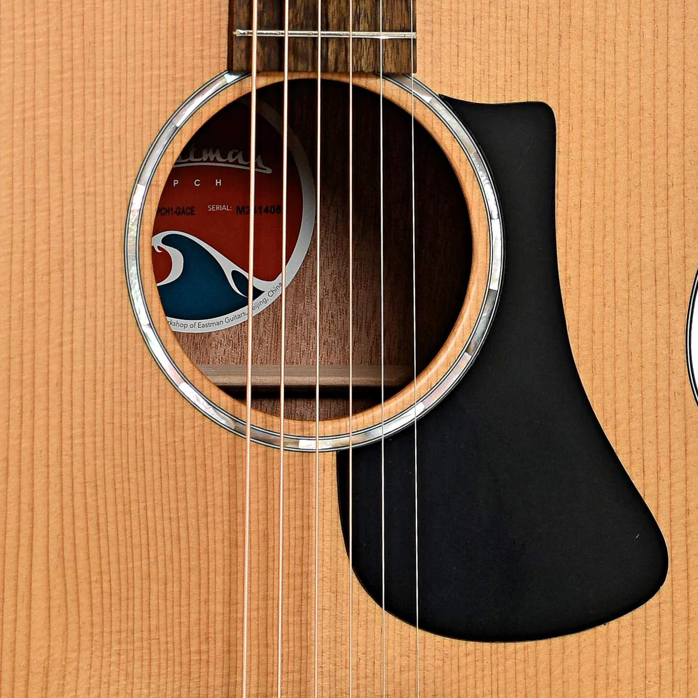Eastman PCH1-GACE "Pacific Coast Highway" Acoustic Guitar & Gigbag, Natural Finish - Image 6