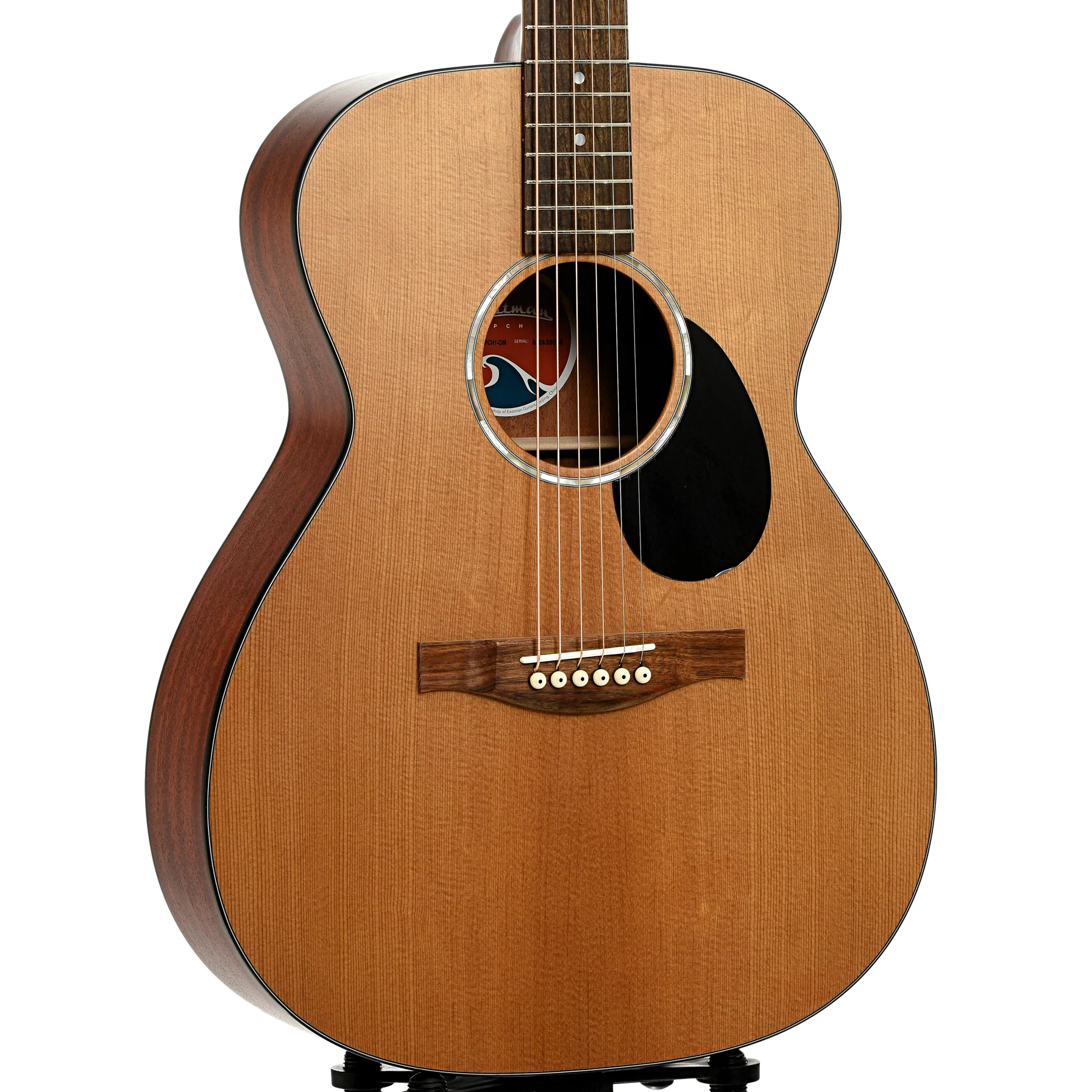 Eastman PCH1-OM "Pacific Coast Highway" Acoustic Guitar & Gigbag, Natural Finish - Image 4