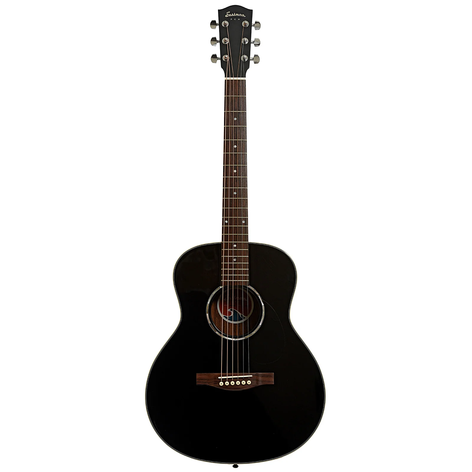 Eastman PCH2-TG Acoustic Guitar & Gigbag, Black Top - Image 14