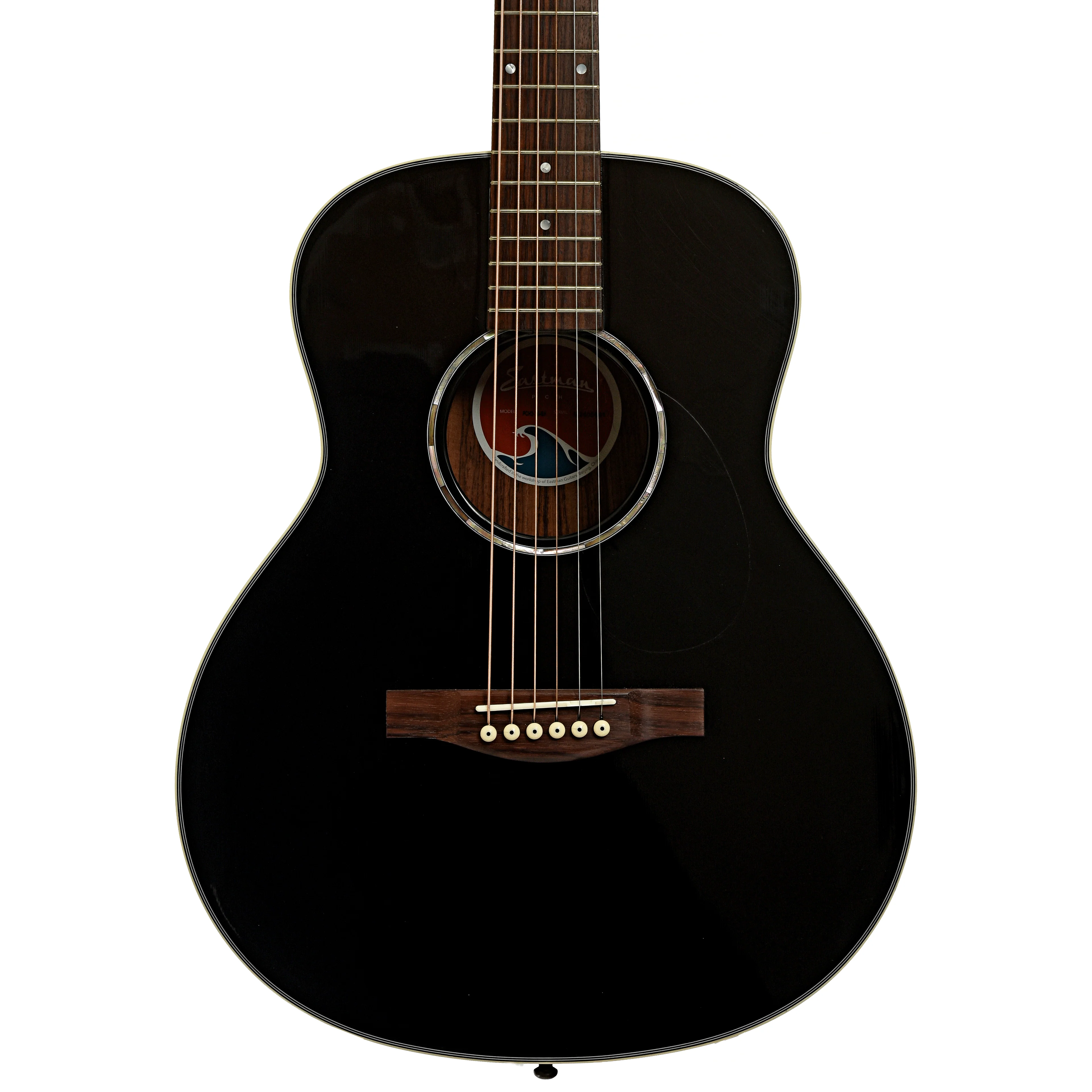 Eastman PCH2-TG Acoustic Guitar & Gigbag, Black Top - Image 2