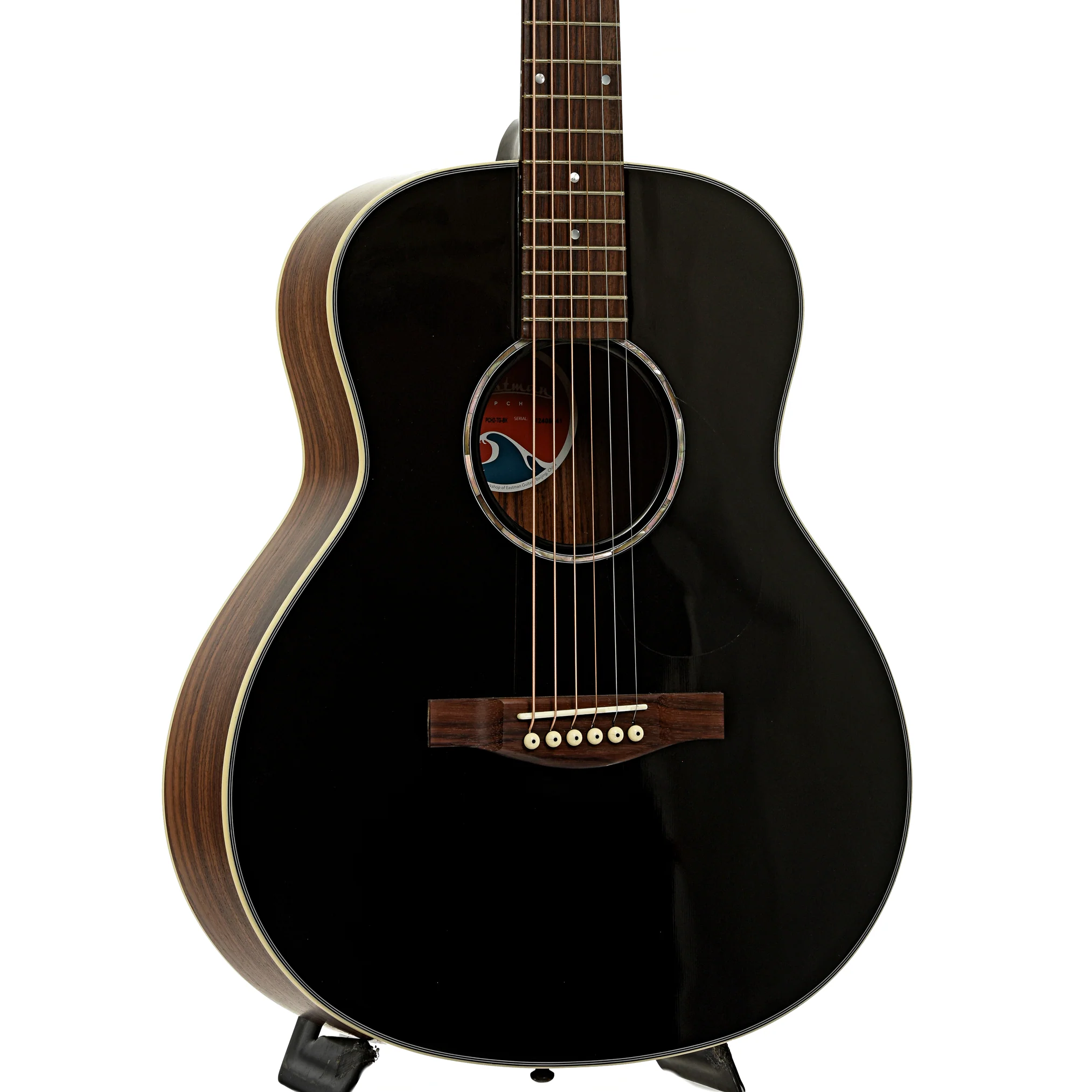 Eastman PCH2-TG Acoustic Guitar & Gigbag, Black Top - Image 5