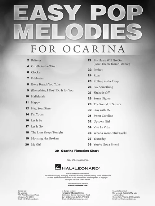 Easy Pop Melodies for Ocarina - Image 3